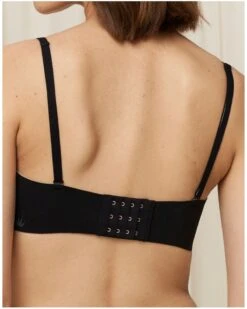 Devant -Aubade Lingerie Boutique soutien gorge bandeau coque sans armature triumph flex smart noir 1