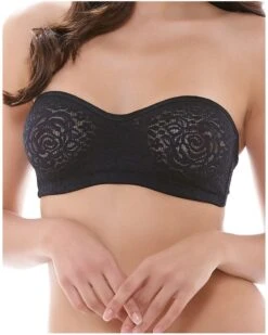 Soutien-gorge Bandeau Sans Bretelles Wacoal Halo Lace (Noir)