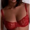 Soutien-gorge Corbeille Aubade Coeur à Corps (Rouge Rebelle)