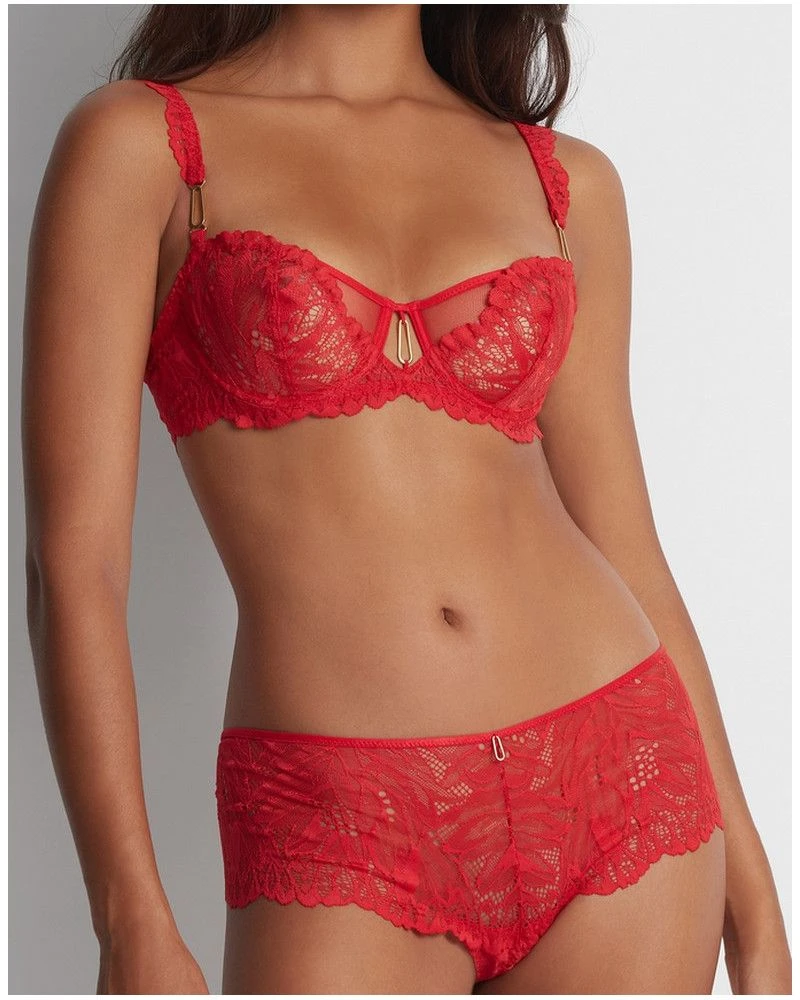 Soutien-gorge Corbeille Aubade Flowermania (Rouge Floral) 6 Soutien-gorge Corbeille Aubade Flowermania (Rouge Floral) – Image 4