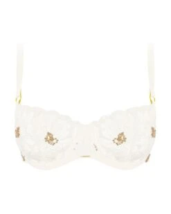 Soutien-gorge Corbeille Balconnet Chantelle Fleurs (Ivoire Doré) -Aubade Lingerie Boutique soutien gorge corbeille balconnet chantelle fleurs ivoire dore 3