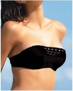 Soutien-gorge De Bain Coque Bandeau Lise Charmel Ajourage Couture (Noir)