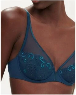 Simone Perele Soutien-gorge Décolleté Plongeant Simone Pérèle Délice (Bleu Prestige) -Aubade Lingerie Boutique soutien gorge decollete plongeant simone perele delice bleu prestige 2