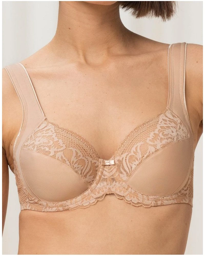 Soutien-gorge Emboîtant Bien-être Triumph Modern Lace+Cotton (Beige) 3 Soutien-gorge Emboîtant Bien-être Triumph Modern Lace+Cotton (Beige)