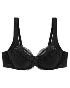 Soutien-gorge Emboîtant Bien-être Triumph Modern Lace+Cotton (Noir) -Aubade Lingerie Boutique soutien gorge emboitant bien etre triumph modern lacecotton noir 2