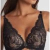 Soutien-gorge Plunge Foulard Aubade Flowermania (Noir) -Aubade Lingerie Boutique soutien gorge plunge foulard aubade flowermania noir