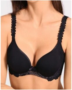 Soutien-gorge Spacer Plunge Aubade Softessence (Noir)