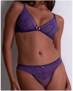 Soutien-gorge Triangle Armatures Aubade Illusion Fauve (Ultraviolet) -Aubade Lingerie Boutique soutien gorge triangle armatures aubade illusion fauve ultraviolet 3