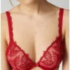 Simone Perele Soutien-gorge Triangle Simone Pérèle Bloom (Rouge Opéra) -Aubade Lingerie Boutique soutien gorge triangle simone perele bloom rouge opera