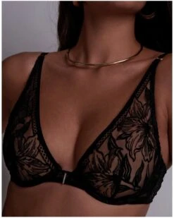 Soutien-gorge Triangle Ultra Plunge Aubade Coeur à Corps (Noir)