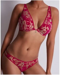 Soutien-gorge Triangle Ultra Plunge Aubade Wild Vibration (Hot Pink) -Aubade Lingerie Boutique soutien gorge triangle ultra plunge aubade wild vibration hot pink 4