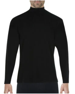 T-shirt Chaleur Naturelle Col Cheminée Manches Longues Eminence (Noir)