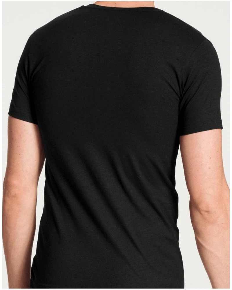 T-shirt Col V Calida Evolution (Noir) 4 T-shirt Col V Calida Evolution (Noir) – Image 2