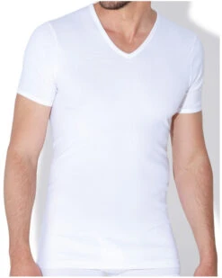 T-shirt Col V Eminence Pur Coton BIO (Blanc)