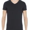 T-shirt Col V HOM Supreme Coton (Noir) 2 T-shirt Col V HOM Supreme Coton (Noir) -Aubade Lingerie Boutique t shirt col v hom supreme coton noir