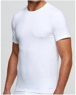 T-shirt Doux Manches Courtes Col Rond Impetus (Blanc)
