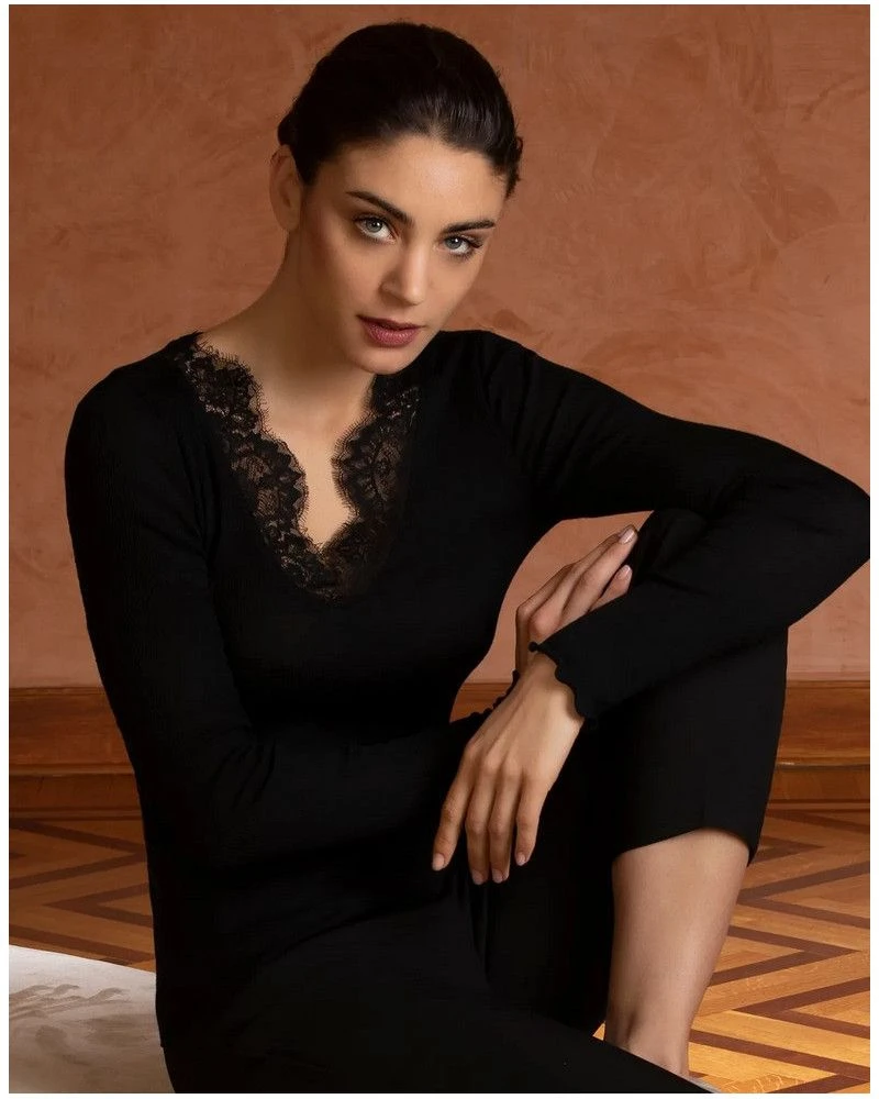 Tee-shirt Manches Longues Bien-être Lise Charmel Plaisir Caresse (Noir) 5 Tee-shirt Manches Longues Bien-être Lise Charmel Plaisir Caresse (Noir) – Image 3