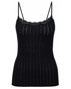 Top à Fines Bretelles Calida Etude Toujours (Noir) -Aubade Lingerie Boutique top a fines bretelles calida etude toujours noir 2