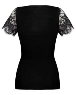 Top Manches Courtes Bien-être Lise Charmel Plaisir Caresse (Noir) -Aubade Lingerie Boutique top manches courtes bien etre lise charmel plaisir caresse noir 3
