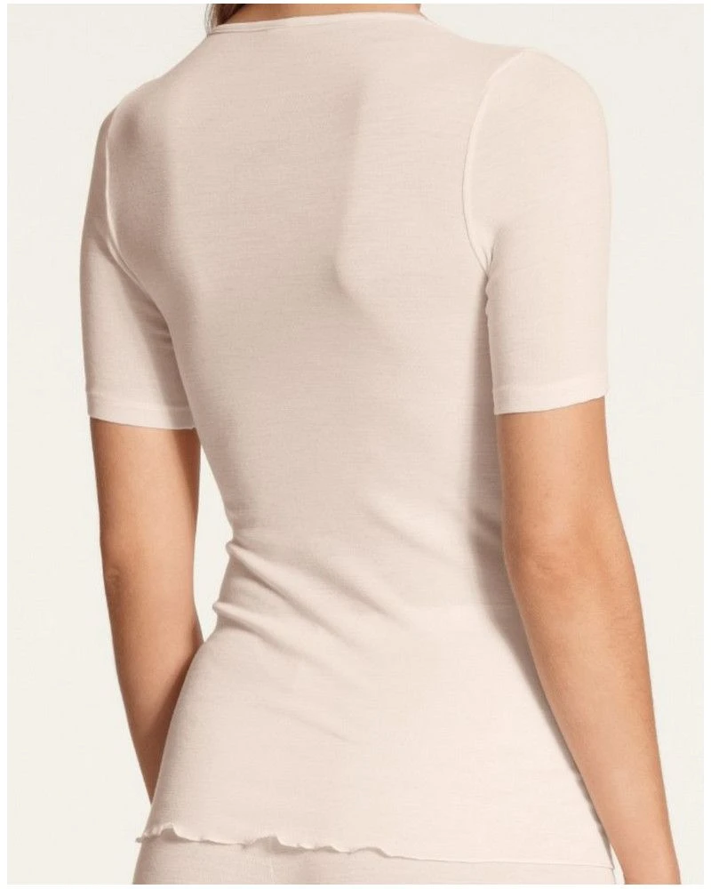 Top Manches Courtes Calida True Confidence Laine & Soie (Light Ivory) 4 Top Manches Courtes Calida True Confidence Laine & Soie (Light Ivory) – Image 2