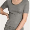 Top Manches Courtes Calida True Confidence Laine & Soie (Platin Melé) -Aubade Lingerie Boutique top manches courtes calida true confidence laine soie platin mele