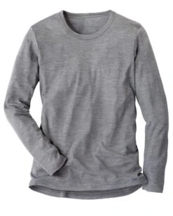 Top Manches Longues Calida Laine & Soie (Platin Melé) -Aubade Lingerie Boutique top manches longues calida laine soie platin mele 2