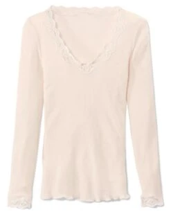 Top Manches Longues Calida Richesse Lace Laine & Soie (Light Ivory) 7 Top Manches Longues Calida Richesse Lace Laine & Soie (Light Ivory) -Aubade Lingerie Boutique top manches longues calida richesse lace laine soie light ivory 2