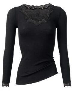 Top Manches Longues Calida Richesse Lace Laine & Soie (Noir) -Aubade Lingerie Boutique top manches longues calida richesse lace laine soie noir 3