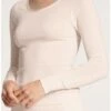Top Manches Longues Calida True Confidence Laine & Soie (Light Ivory)