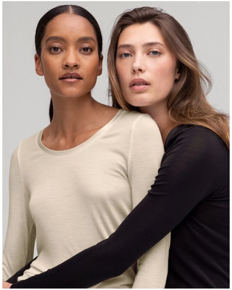 Top Manches Longues Calida True Confidence Laine & Soie (Noir) 4 Top Manches Longues Calida True Confidence Laine & Soie (Noir) – Image 2