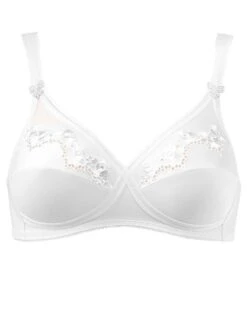 Triumph Soutien-gorge Sans Armature Elasti Cross + Cotton (Blanc) -Aubade Lingerie Boutique triumph soutien gorge sans armature elasti cross cotton blanc 3