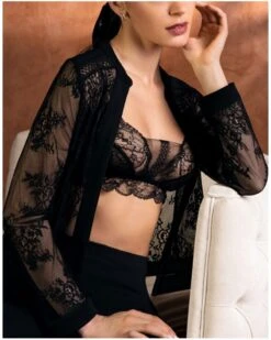 Veste Pyjama Lise Charmel Féérie Couture (Noir)